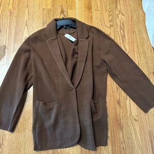 Brown J.Crew blazer size large brand new